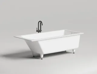 Ванна из искусственного камня Salini Cascata S-Stone 104223M 180x80см белый матовый